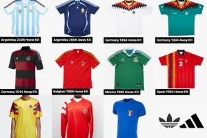 Adidas将推出多款经典国家队复刻球衣：阿根廷、德国、意大利在列
